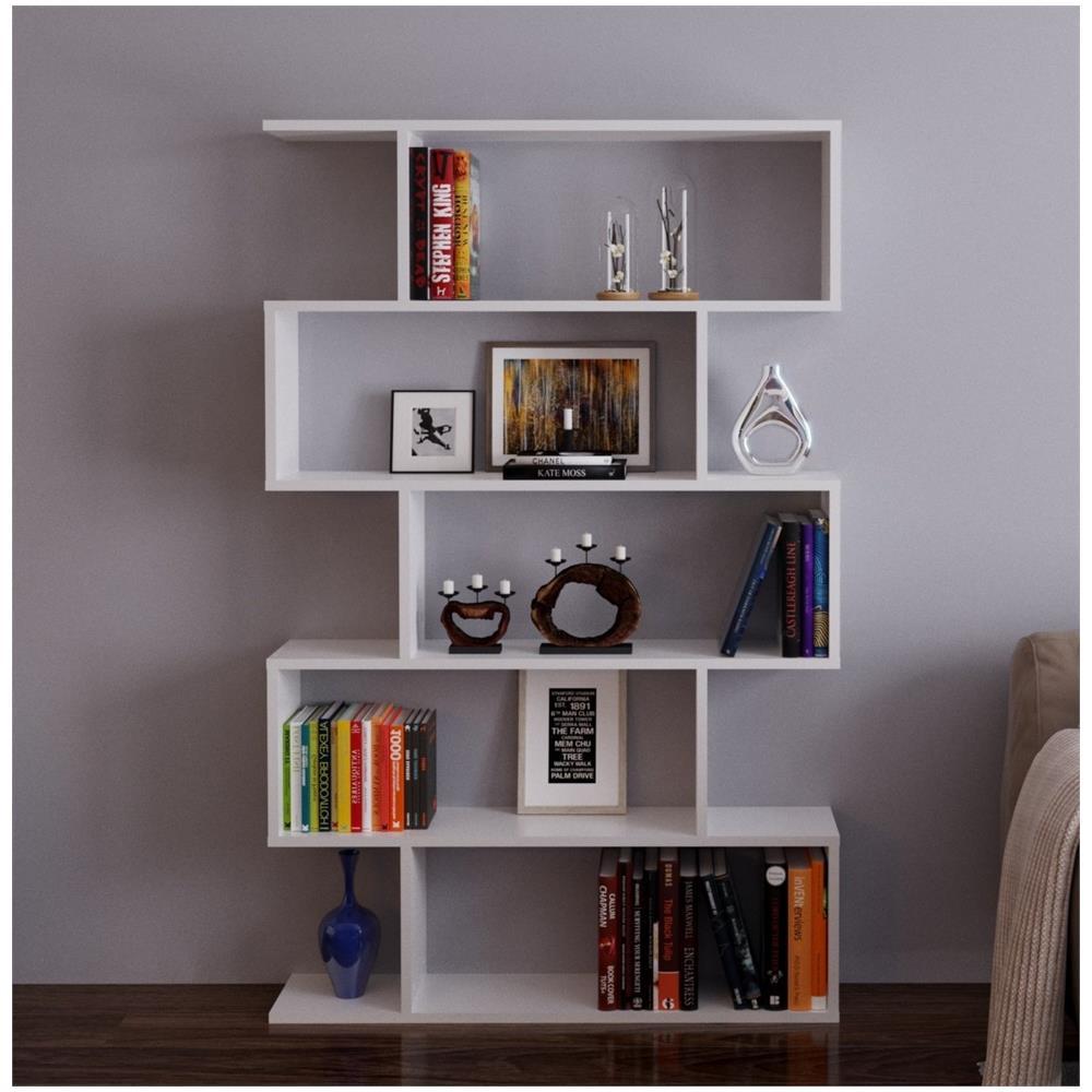 libreria SOULONG Scaffale da parete per libri 8 ripiani per ufficio in legno 180 x 33 cm camera soggiorno 